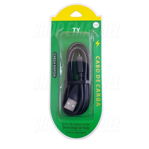 Cabo de dados Type C Turbo 25W fast Charge 1 Metro - Image 2