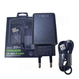 Carregador 20W Com Cabo Micro V8 Inova CAR-2175D