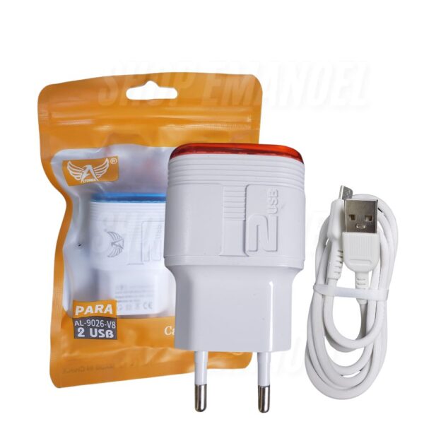 Carregador 5.1A Com Cabo Micro USB  V8 Altomex AL-9026-V8 - Image 2