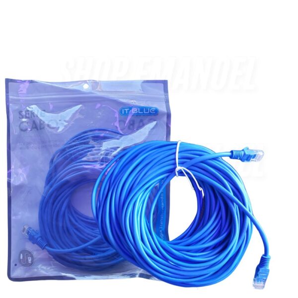 Cabo De Rede Internet Rj45 15 Metros Azul It. Blue Le-305